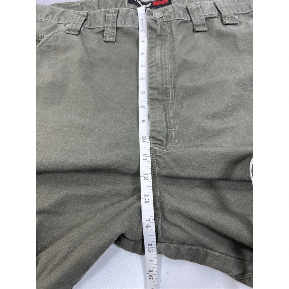 Wrangler Riggs Workwear Men's Green Rip Stop Canvas Rugged Size 44 X 32